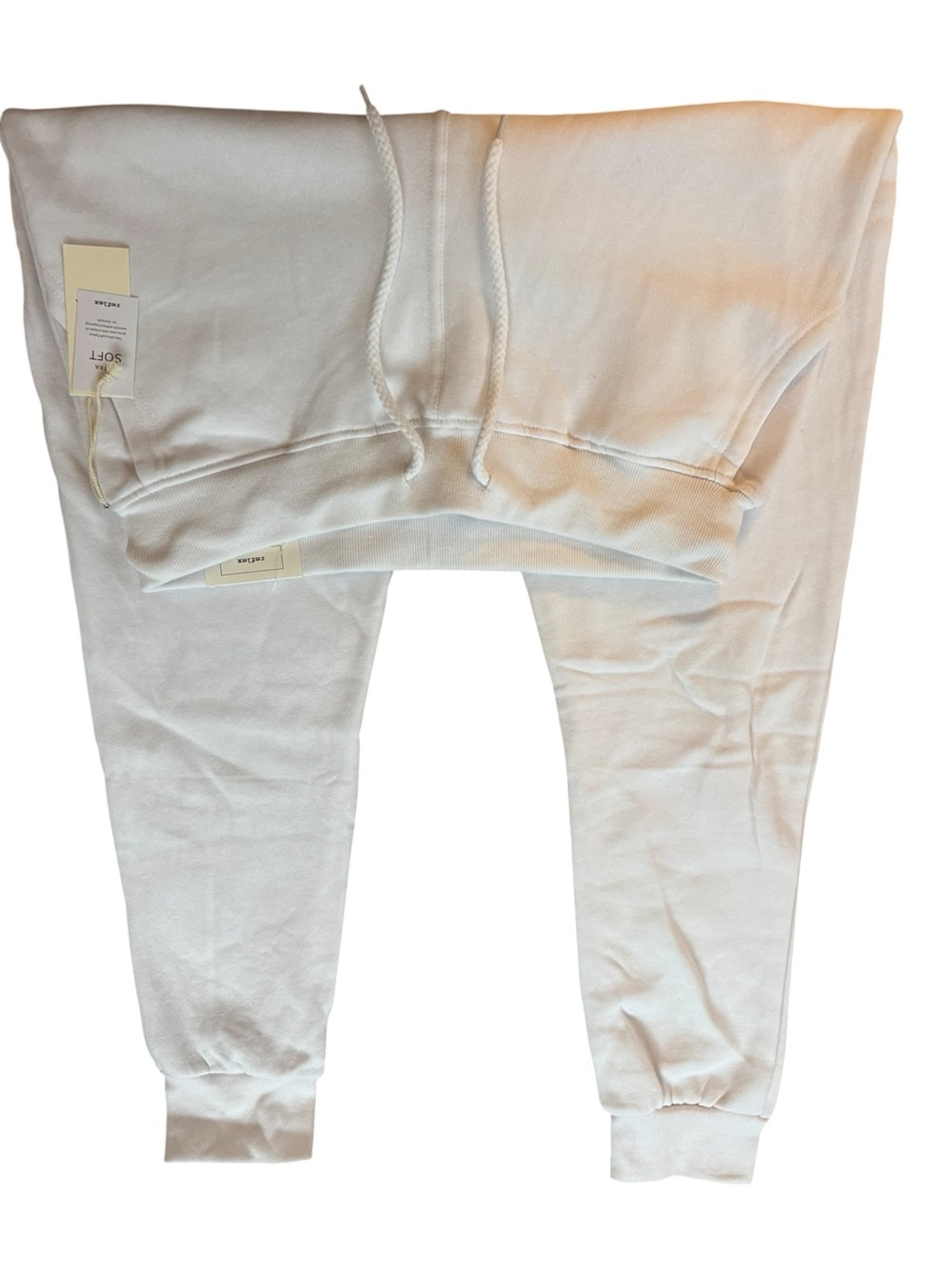 Reflex Women's White Jogger Sweatpants with Drawstring